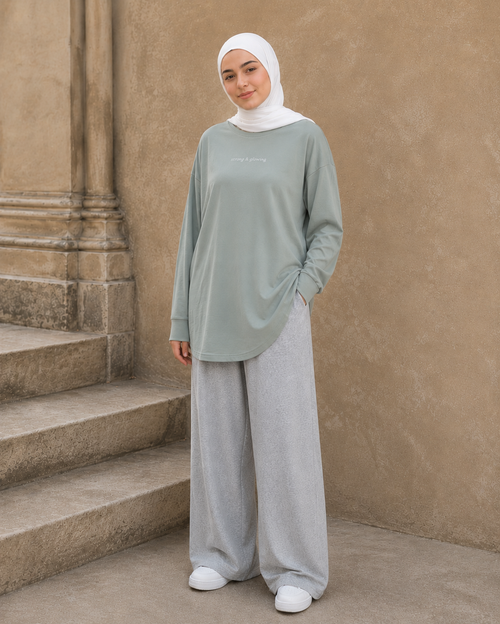 Flow T-shirt - Soft Mint Green